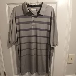 Men's Nicklaus Purple Striped Golf Shirt Size XXL